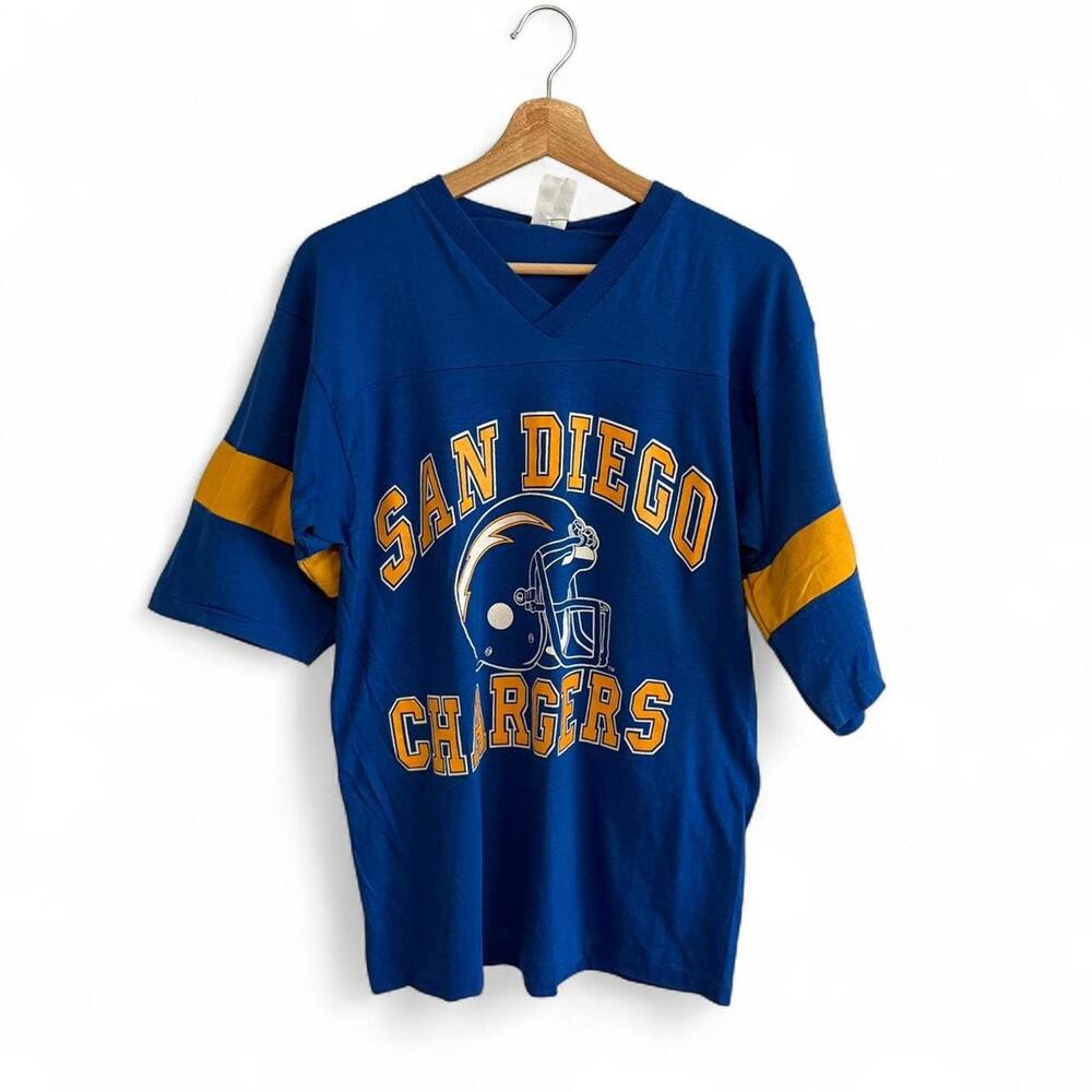 Vintage 80s San Diego Chargers Logo 7 T Shirt Large